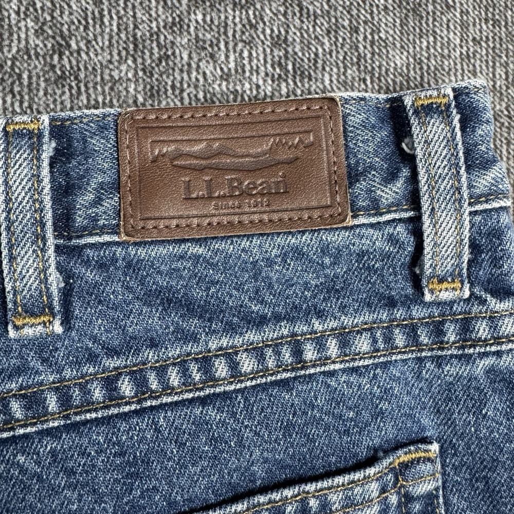 L.L. Bean Men's Classic Fit Flannel Lined Jeans 40x29 Blue‎ Cotton Denim - Picture 12 of 16